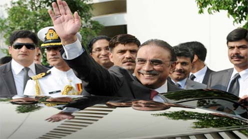 Zardari back into public